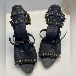 EMILIO PUCCI Black Sandals, size 40